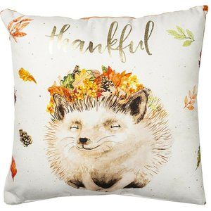 Primitives By Kathy FALL HEDGEHOG PILLOW Thankful Thanksgiving Large
